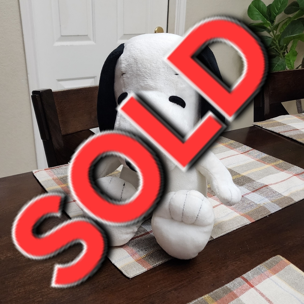 Kohl's Cares Black and White Snoopy Plush Toy Peanuts